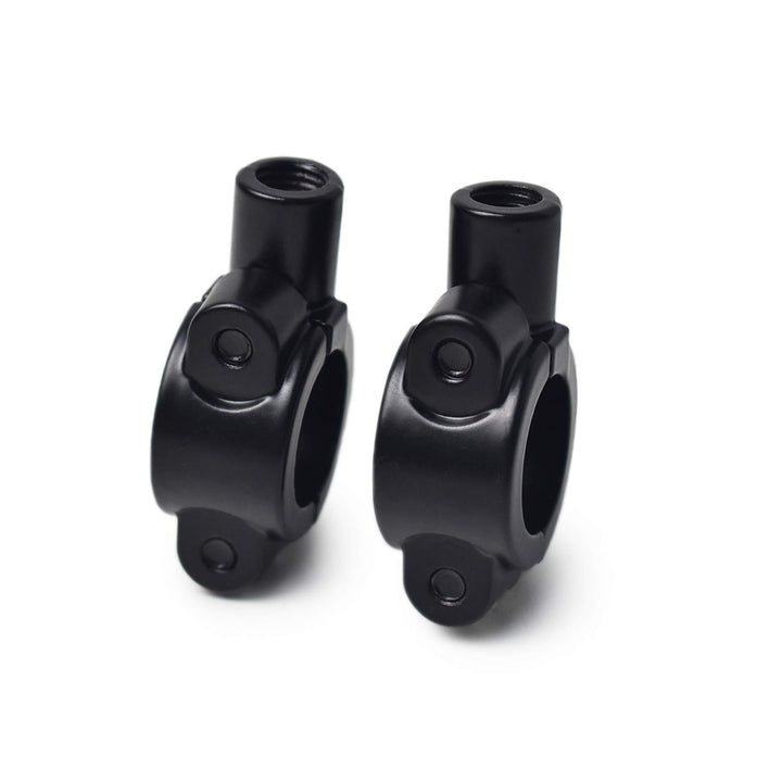 0413 8MM 7/8 Handlebar Mirror Mounts Motorcycle Mirror Mount Adaptor Holder Clamp Bracket Black Aluminum Right-Handed (Clockwise)