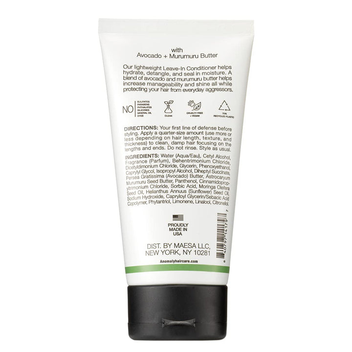 Haircare LeaveIn Hair Conditioner with Avocado Butter & Murumuru Butter | Hydrate & Protect | Sulfate Free & Paraben Free | for Women & Men | Eco Friendly & Sustainable Packaging from