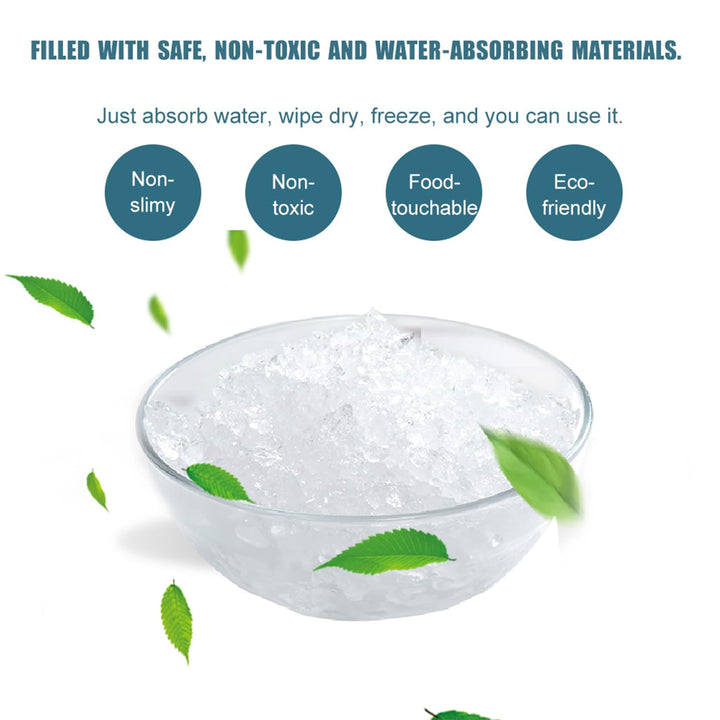 Shipping Ice Packs for Food 25 Sheets - Reusable Freezer Packs Cold Packs for Cooler, Food and Shipping - Re-freezable Absorbent Water Refrigerant Pack - Single Ice Pack, 4.7x3.3