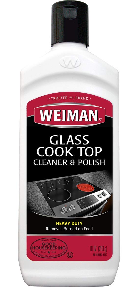 Glass Cooktop Heavy Duty Cleaner & Polish - Shines and Protects Glass/Ceramic Smooth Top Ranges with its Gentle Formula - 10 Oz., Clear