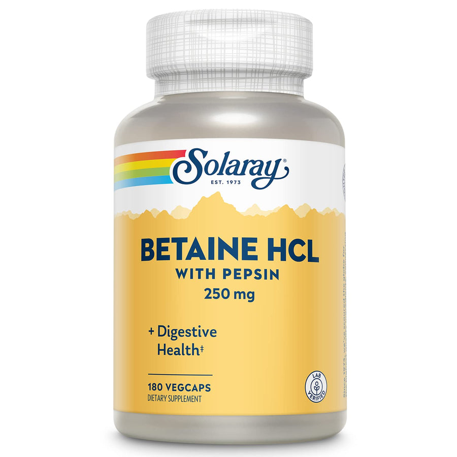 Solaray - HCl with Pepsin - 250 mg - 180 capsules