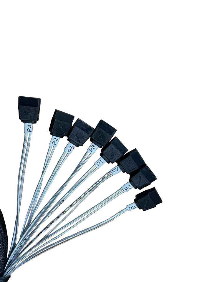 X8 to 8*,- 74P to 8* 7P, SlimSAS Host/RAID to SATA Target HD, 85CM Cable