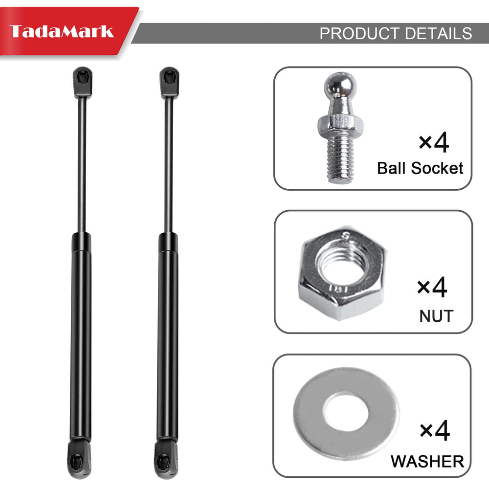 2 Pcs 16 Inch 28lbs/127N Gas Strut Spring Shock for RV Bed Storage Lightweight Cabinet Lid Light Camper Bed Cover Laser Hood Lid C16-08941 C1608941