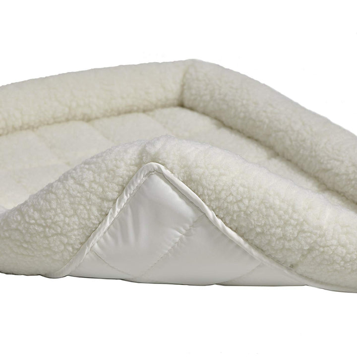 Homes for Pets Quiet Time Fleece Bolster Pet Bed - Cream - 36 x 23-Inchch (40236)