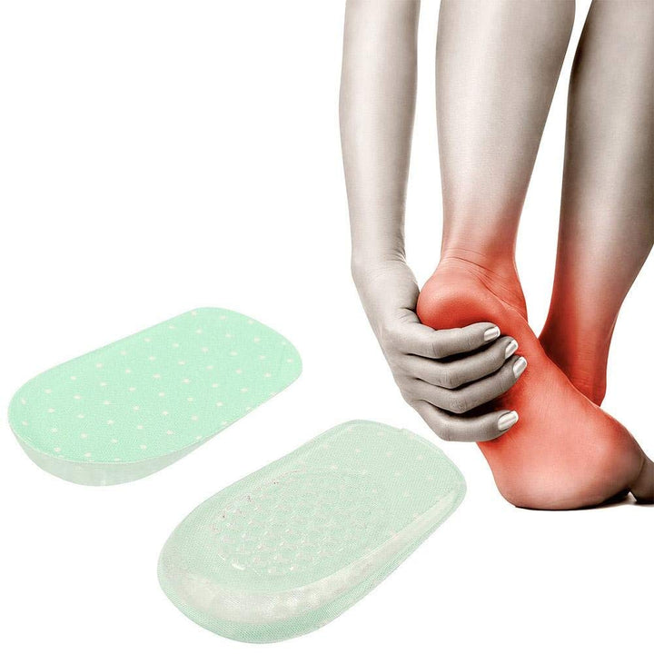 Height Increase Air Cushion Insoles, Silicone Gel Adhesive Insoles Height Increase Orthopedic Foot Arch Support Heel Shoes (1.5cm-Green)