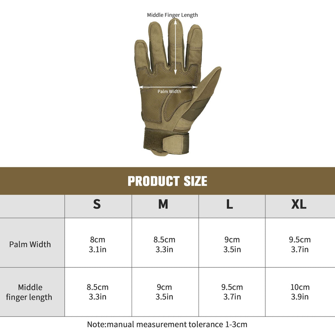 Outdoor Gloves for Men, Motorcycle Gloves for Cycling Hiking Camping Climbing, Airsoft Gloves for Paintball and Shooting