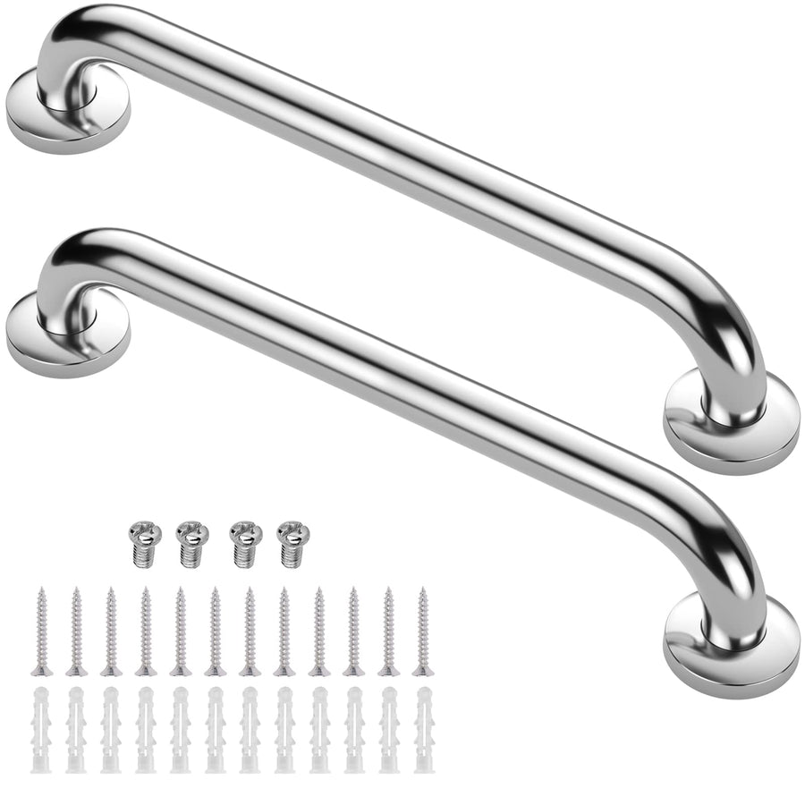 Shower Grab Bar 2 Pack, Stainless Steel Bathroom Grab Bar Shower Bath Handle Grab Bars for Bathtub Showers 24 Inch