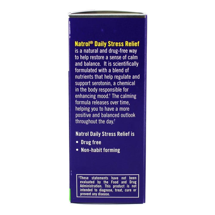Daily Stress Relief 100 mg, Dietary Supplement, Mood + Stress, 30 Tablets, 30 Day Supply