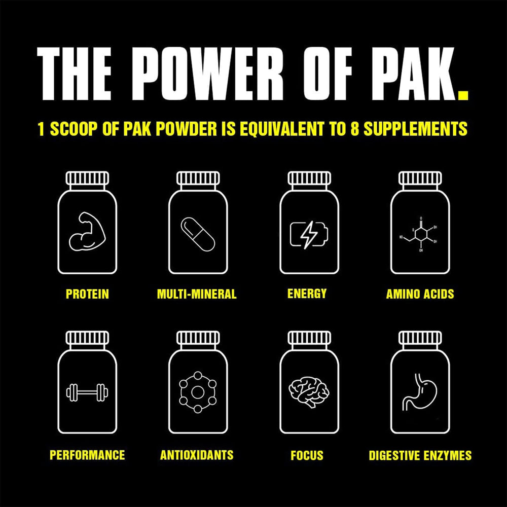 Pak – Convenient All-in-One Vitamin & Supplement Powder – Zinc, Vitamins C, B, D, Amino Acids and More – Sports Nutrition Performance Multivitamin for Women & Men – 44 Scoops, Orange Crushed