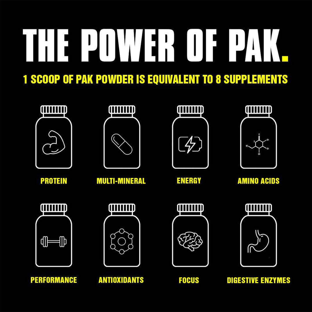 Pak – Convenient All-in-One Vitamin & Supplement Powder – Zinc, Vitamins C, B, D, Amino Acids and More – Sports Nutrition Performance Multivitamin for Women & Men – 44 Scoops, Orange Crushed