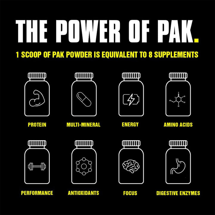 Pak – Convenient All-in-One Vitamin & Supplement Powder – Zinc, Vitamins C, B, D, Amino Acids and More – Sports Nutrition Performance Multivitamin for Women & Men – 44 Scoops, Orange Crushed