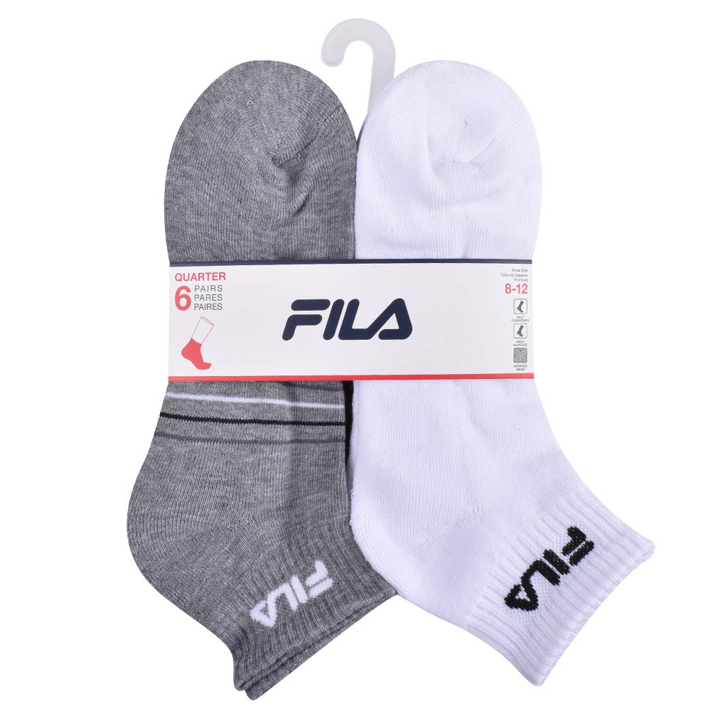 mens Striped Half Cushion Quarter Socks, Multi (6 Pack), One Size US