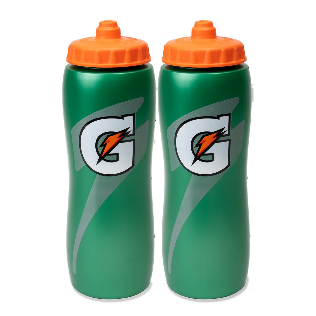 32 Oz Squeeze Water Sports Bottle - Pack of 2 - New Easy Grip Design