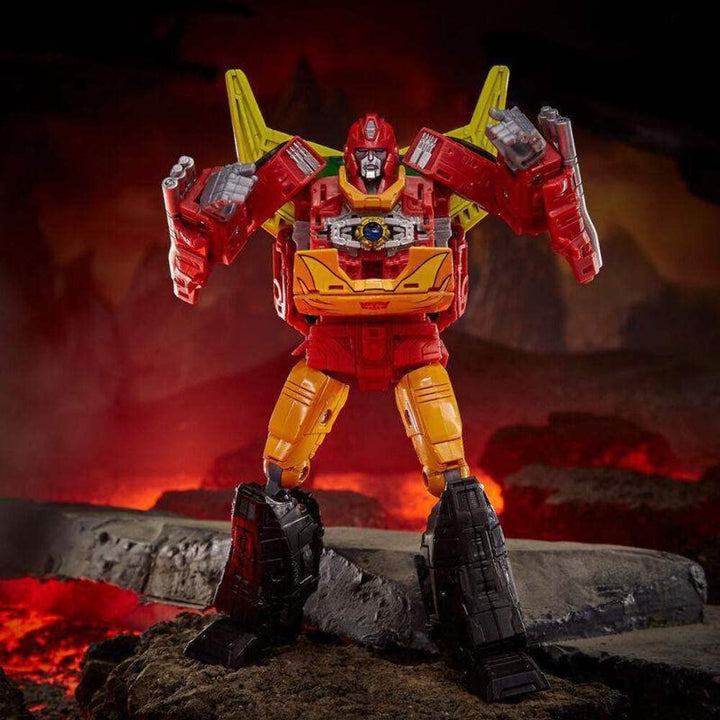 Toys Generations War for Cybertron: Kingdom Commander WFC-K29 Rodimus Prime with Trailer Action Figure, Kids Ages 8 and Up, 7.5-inch