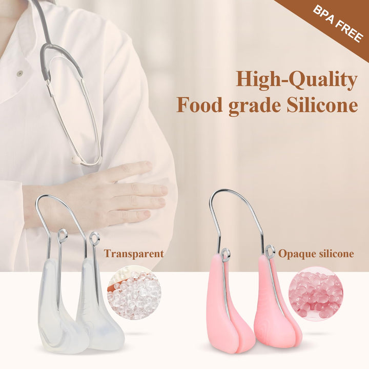 Nose Shaper Clip, Soft Silicone Nose Straightener Nose Shaper for Wide Noses Pain-Free Lifting Nose Reshape Slimmer (Sky Blue)