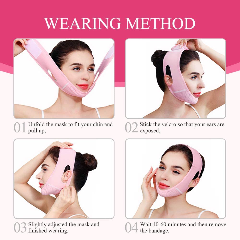 Face Lifting Slimming Belt, Double Chin Reducer Chin Up Mask, V Line Mask Facial Slimming Strap, Slimming Face Mask