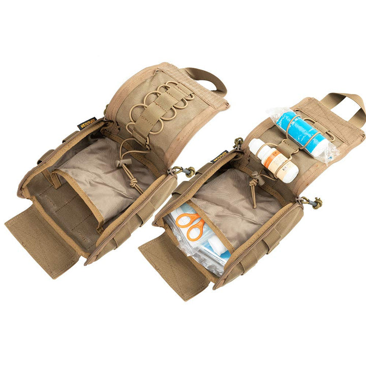 Tactical First Aid Kits Medical Utility Pouch Molle EMT Pouch Quick Release Emergency Survival Kits (Coyote Brown)