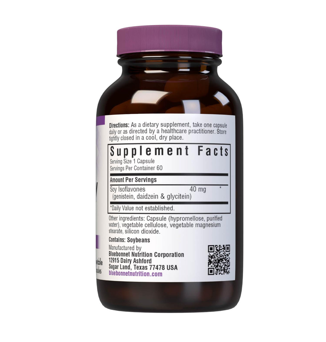 Bluebonnet Nutrition Non-GMO Soy Isoflavones, Bone Health*, Vegan, Kosher Parve, Gluten-Free, 60 Vegetable Capsules, 60 Servings