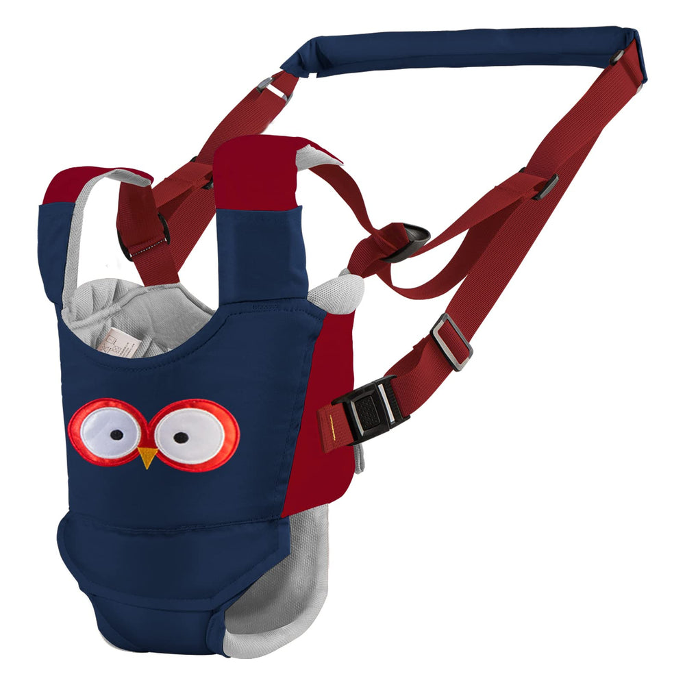 Baby Walking Harness Handheld Baby Walker Assistant Belt Adjustable Toddler Infant Safety Harnesses Standing Up Walking Learning Helper with Detachable Crotch for 9-24 Month (DarkBlue Owl)