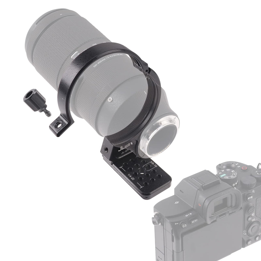 Metal Tripod Collar Mount Ring 1/4 & 3/8 for Sigma 100-400mm F5-6.3 DG DN OS L/E-mount Lens & for Sigma 105 mm f/1.4 DG HSM Art (EF/FX/FE/L-Mount) Lens, Compatible with Arca Swiss Standard