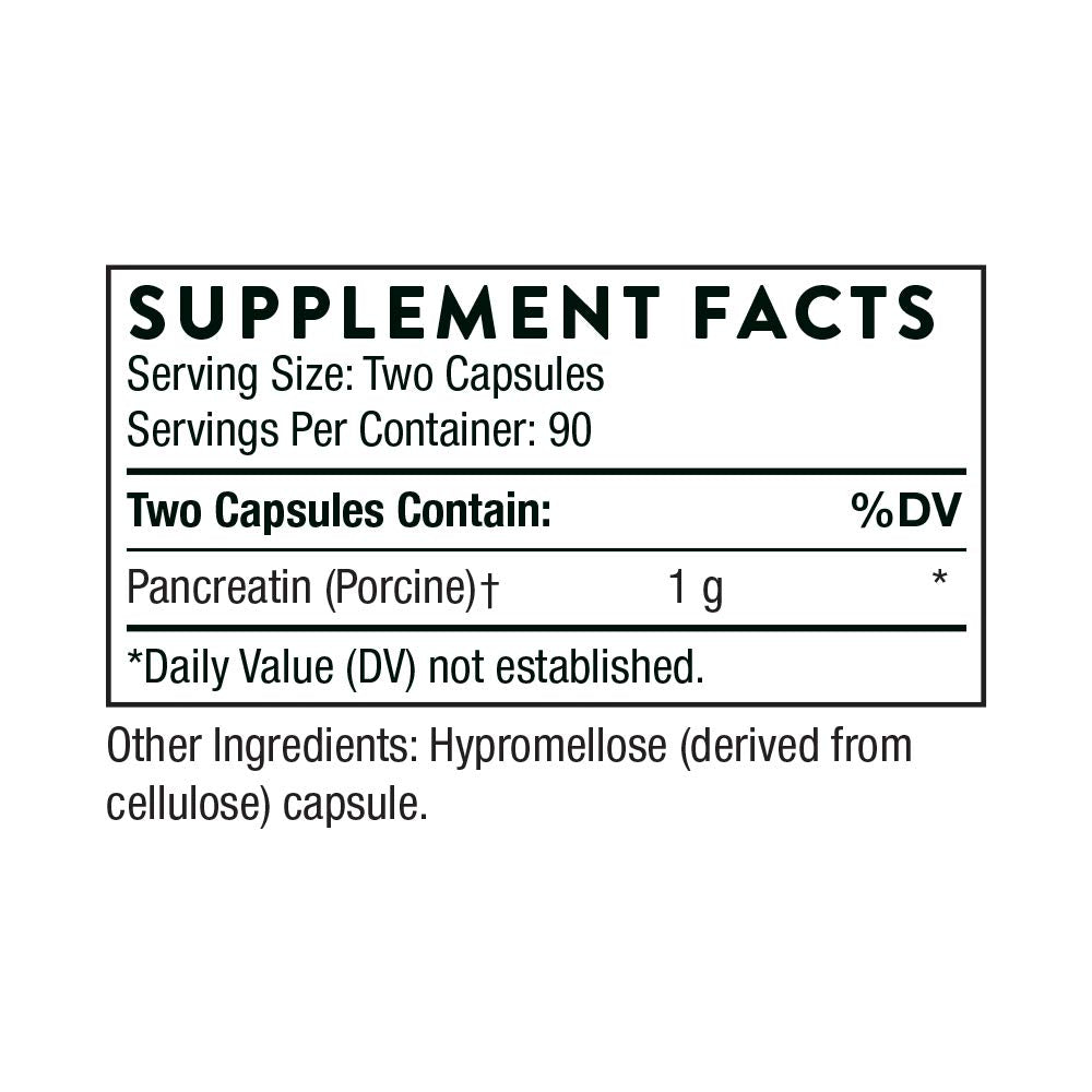 Pancreatic Enzymes (Formerly Dipan-9) - Pancreatic Enzymes for Digestive Support and Nutrient Absorption* - 180 Capsules - 90 Servings