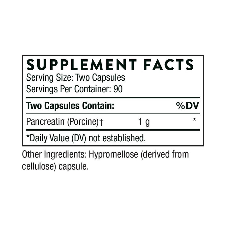 Pancreatic Enzymes (Formerly Dipan-9) - Pancreatic Enzymes for Digestive Support and Nutrient Absorption* - 180 Capsules - 90 Servings
