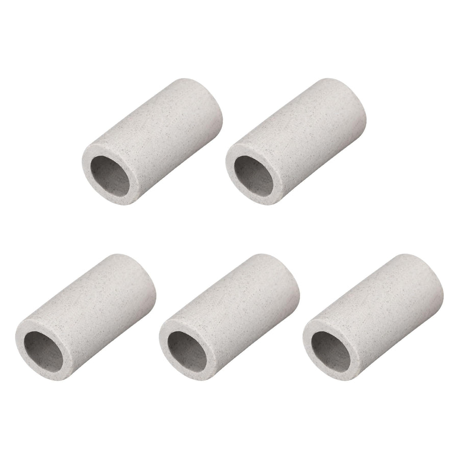5pcs 10mm Dia Ceramic Tube Insulated Electronic Wire Bundle Heat Insulation Protection Single Bore