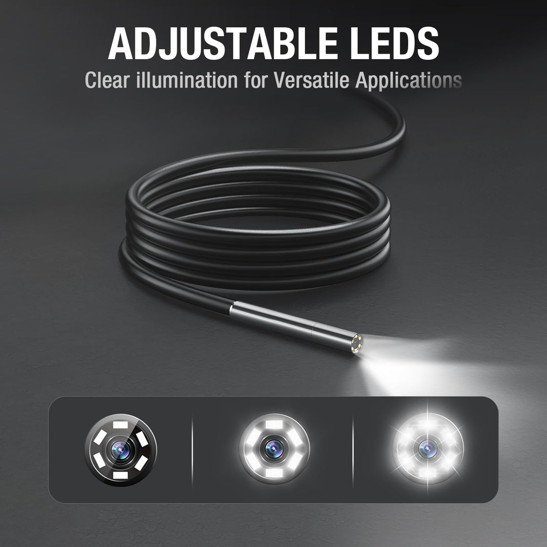 16.5FT Single Lens Probe, 5.5mm/0.21inch Diameter Semi-Rigid Cable Compatible with MS450 Inspection Camera