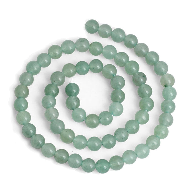 45pcs 8mm Natural Green Aventurine Beads Round Loose Gemstone Beads for Jewelry Making DIY Bracelet Necklace