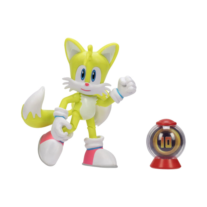 4-Inch Action Figure Modern Tails with Ring Item Box Collectible Toy