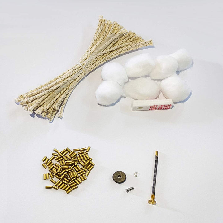 Universal Lighter Replacement Repair Kit Pack for Kerosene Lighter (Lighter Flint, Flint Spring & Base Plate, Flint Wheel, Cotton, Wick, and Felt Pad)