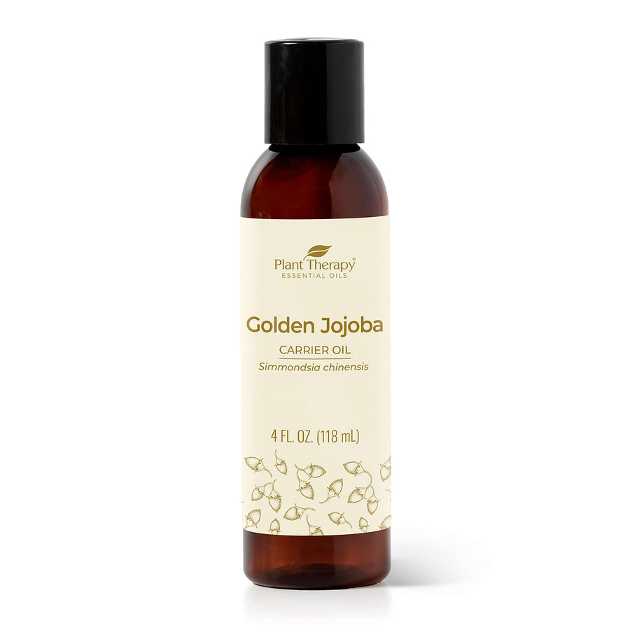 Jojoba Golden Carrier Oil 4 oz 100% Pure, Cold-Pressed, Natural and GMO-Free Moisturizer and Carrier Oil for Essential Oils