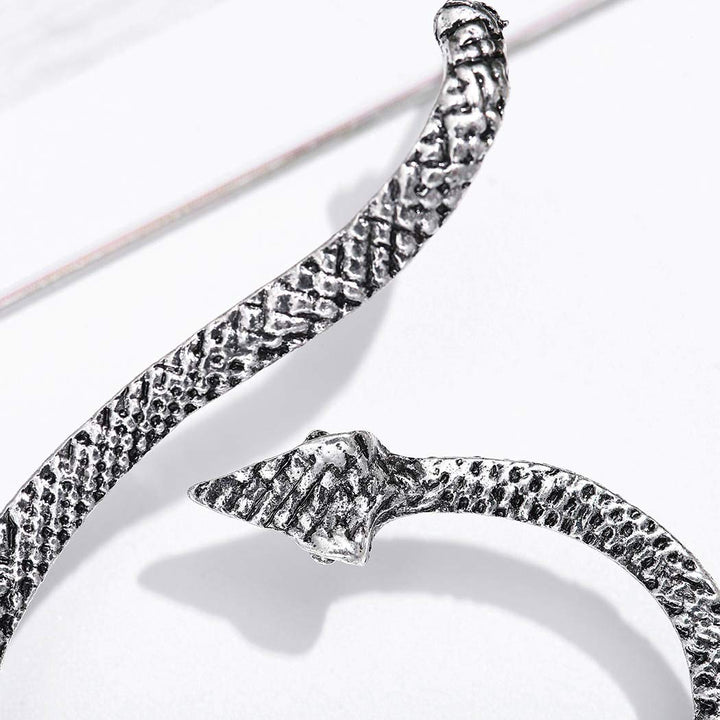 Zehope Punk Snake Climber Earrings Silver Ear Cuff Earring Snake Stud Earrings for Teen Girls