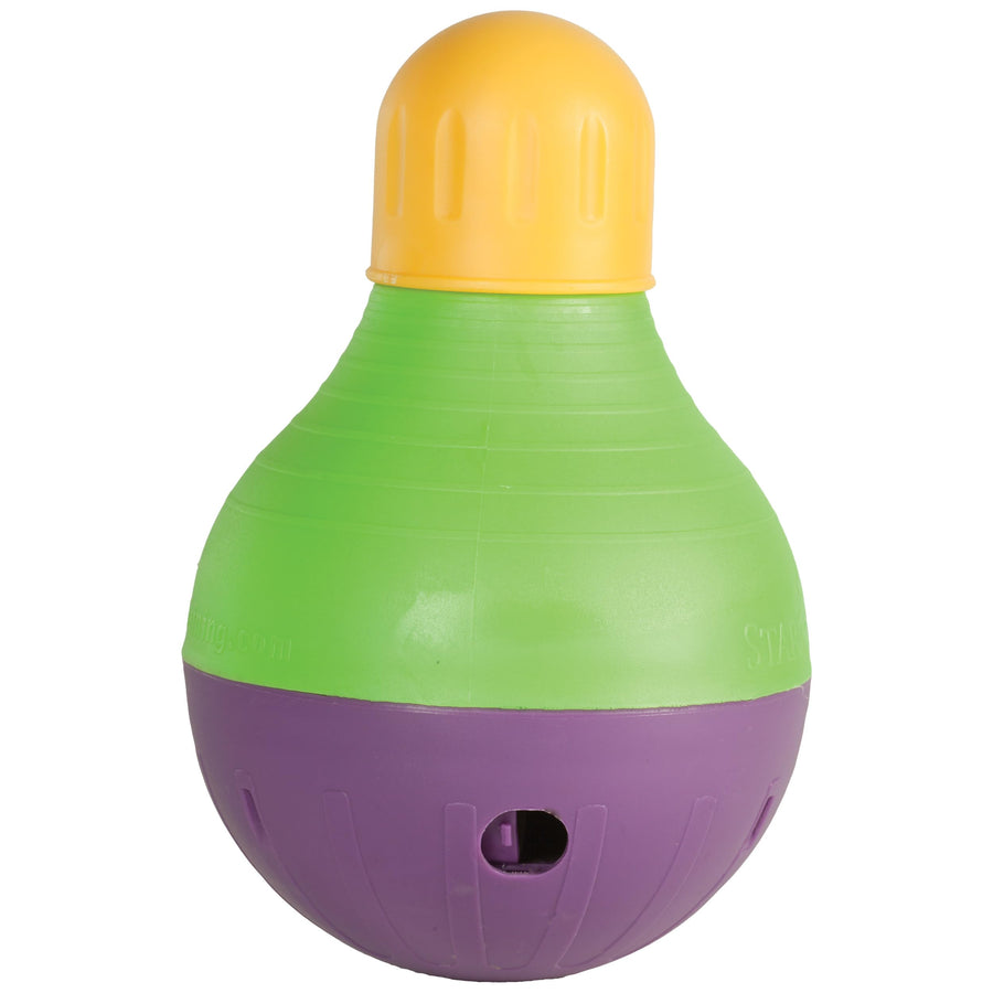 Bob-A-Lot Interactive Dog Pet Toy, Large, Yellow/Green/Purple