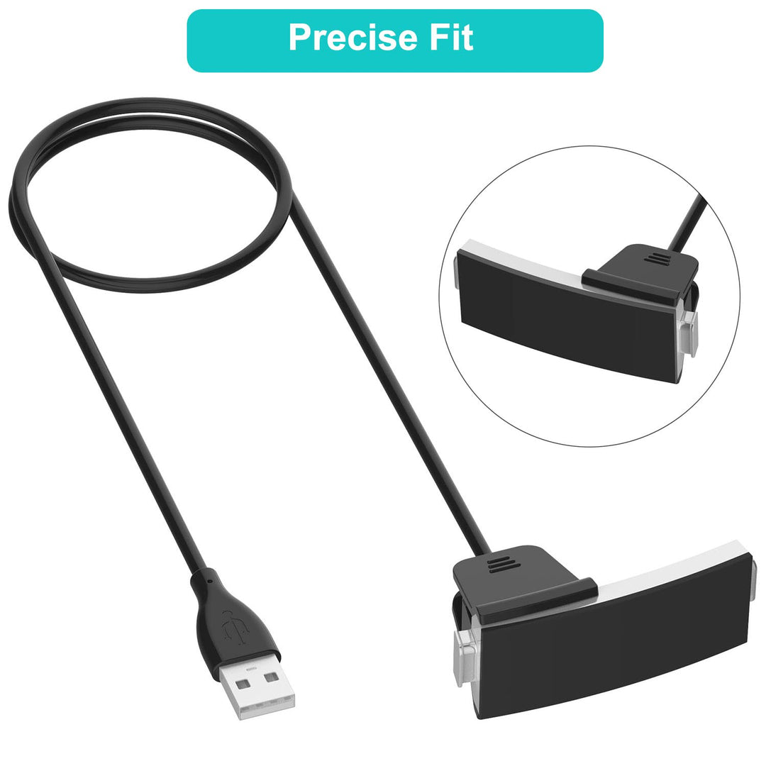 Fitbit Alta HR Charger 2 PCS (1.8ft & 3.3ft), Charging Cable Cord Repalcement Charger for Fitbit Alta HR (2 PCS - 1.8ft & 3.3ft)
