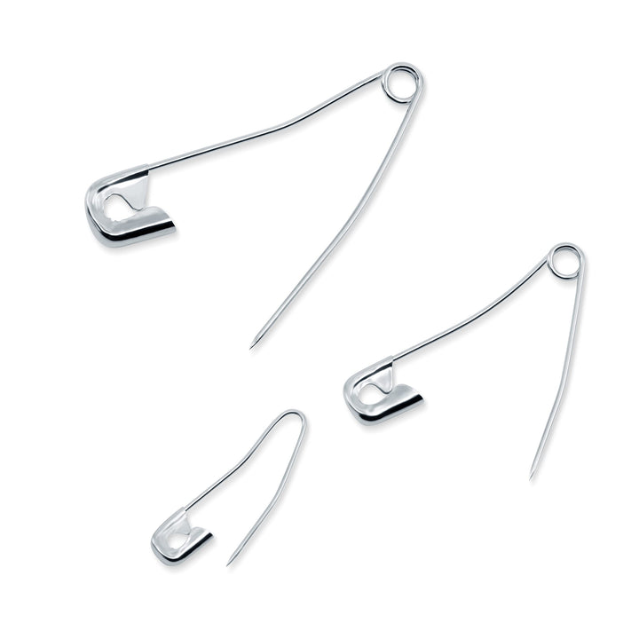 3328 Curved Safety Pins, Assorted Sizes with Storage Box (90-Count)