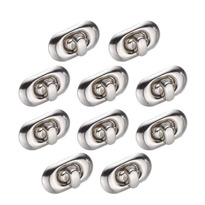 12pcs Purse Twist Turn Lock Purse Lock Clasp Lock Closure Turn Locks for DIY Craft Leather Handbag Bag Hardware (Silver)