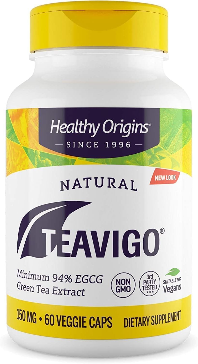 Teavigo 150 mg (94% Egcg, Green Tea Extract, Non-GMO, Gluten Free, Antoixidant), 60 Veggie Caps