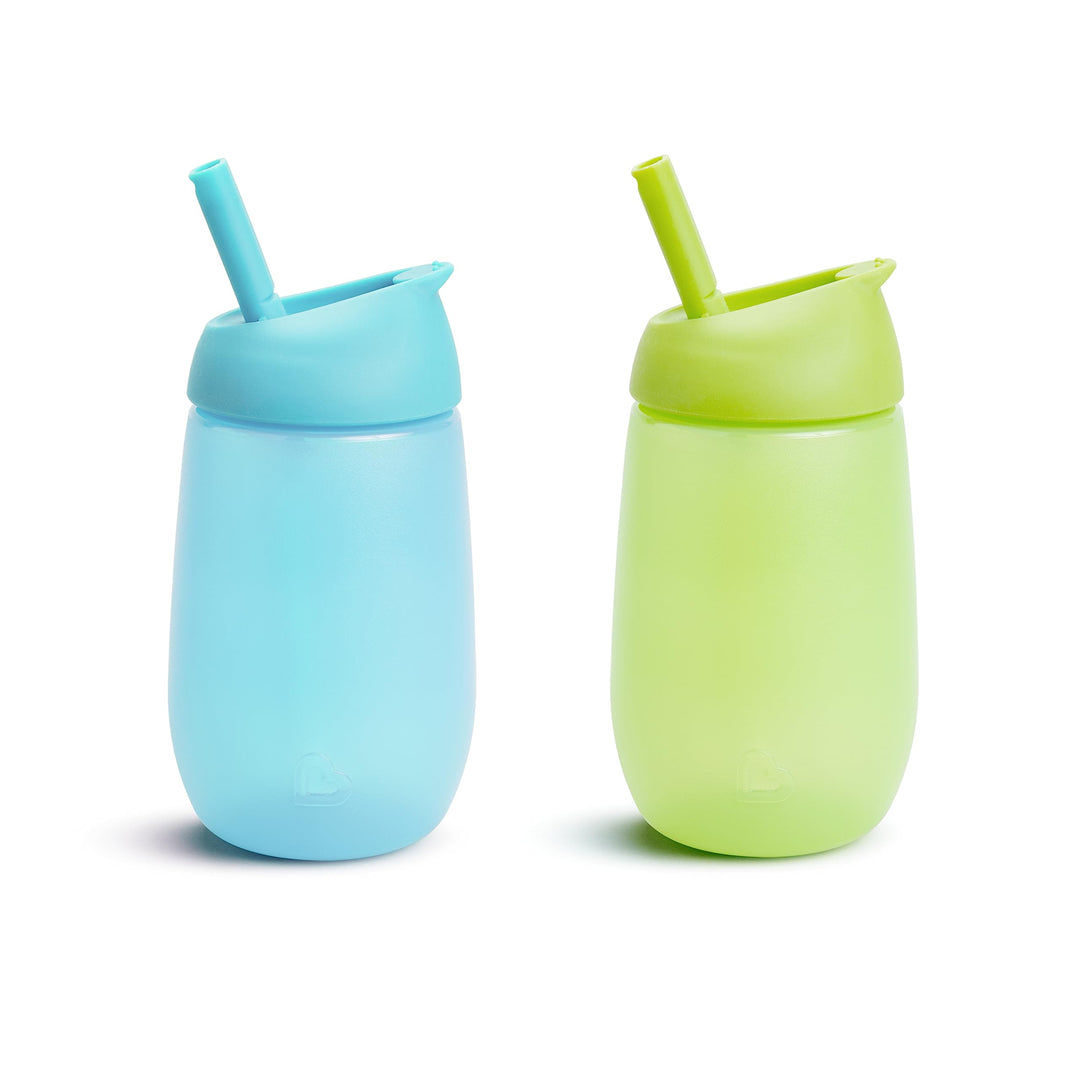 ® Simple Clean™ Toddler Sippy Cup with Easy Clean Straw, 10 Ounce, 2 Pack, Blue/Green