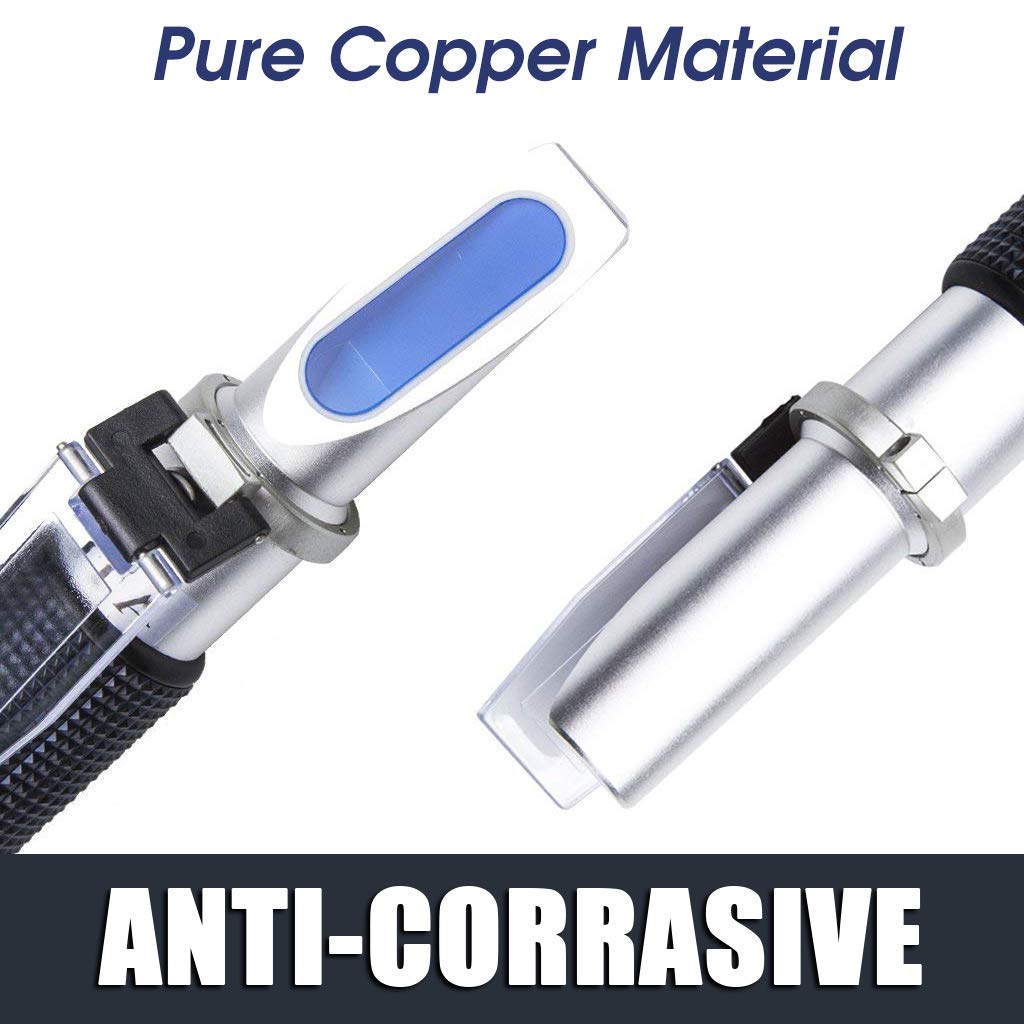 Refractometer Honey 10-32% for Honey Moisture, Brix and Baume, 3-in-1 Uses, 58-90% Brix Scale Range Honey Moisture Tester, with ATC, Ideal for Honey, Maple Syrup, and Molasses, Bee Keeping