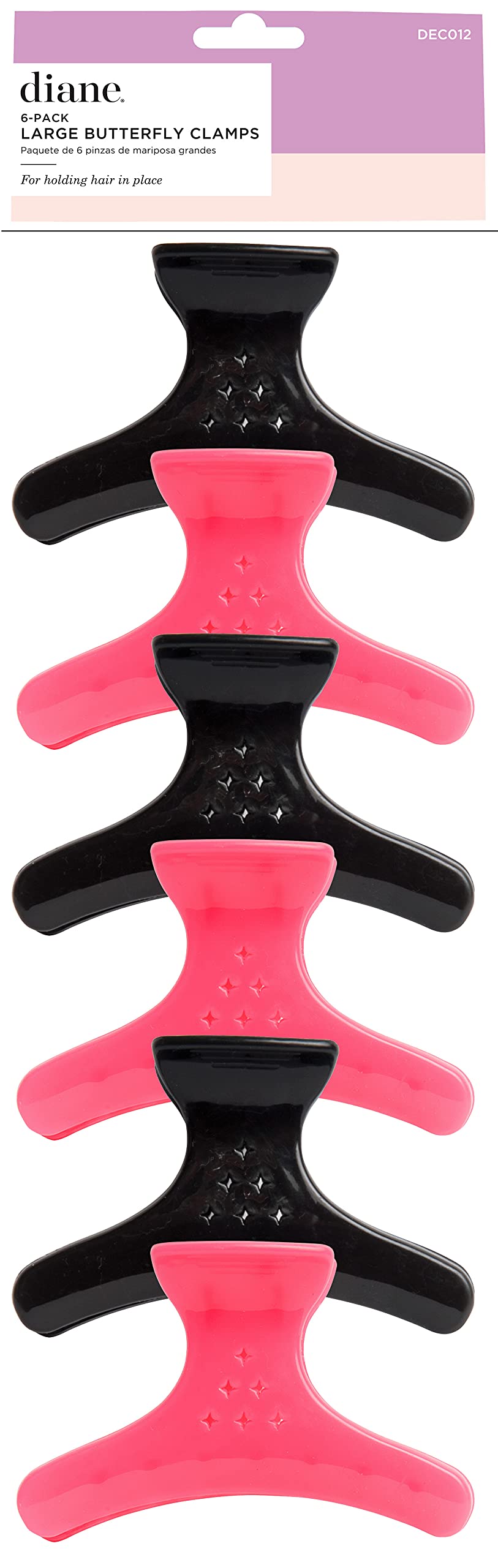 DEC012 Butterfly Clamp, Pink And Black