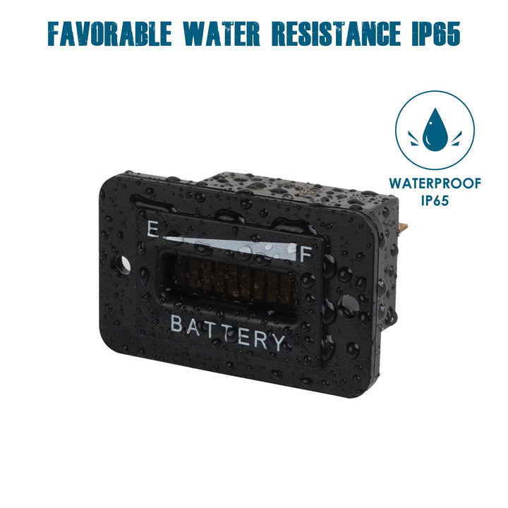 48V LED Battery Power Indicator,Battery Charge & Discharge Display,Applicable to Lead Acid Battery Powered Golf Cart Forklift Lawn Mower Leaf Trimmer Motorhome etc.