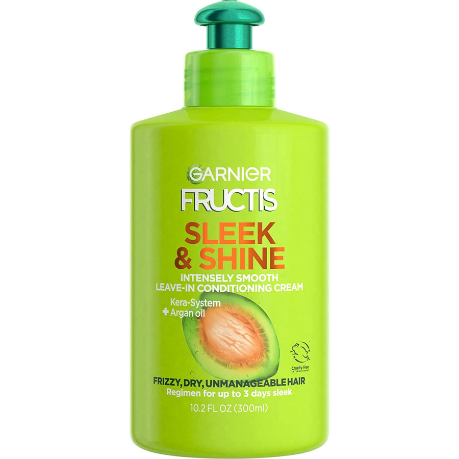 Fructis Sleek & Shine Intensely Smooth Leave-In Conditioning Cream 10.2 oz (Pack of 3)