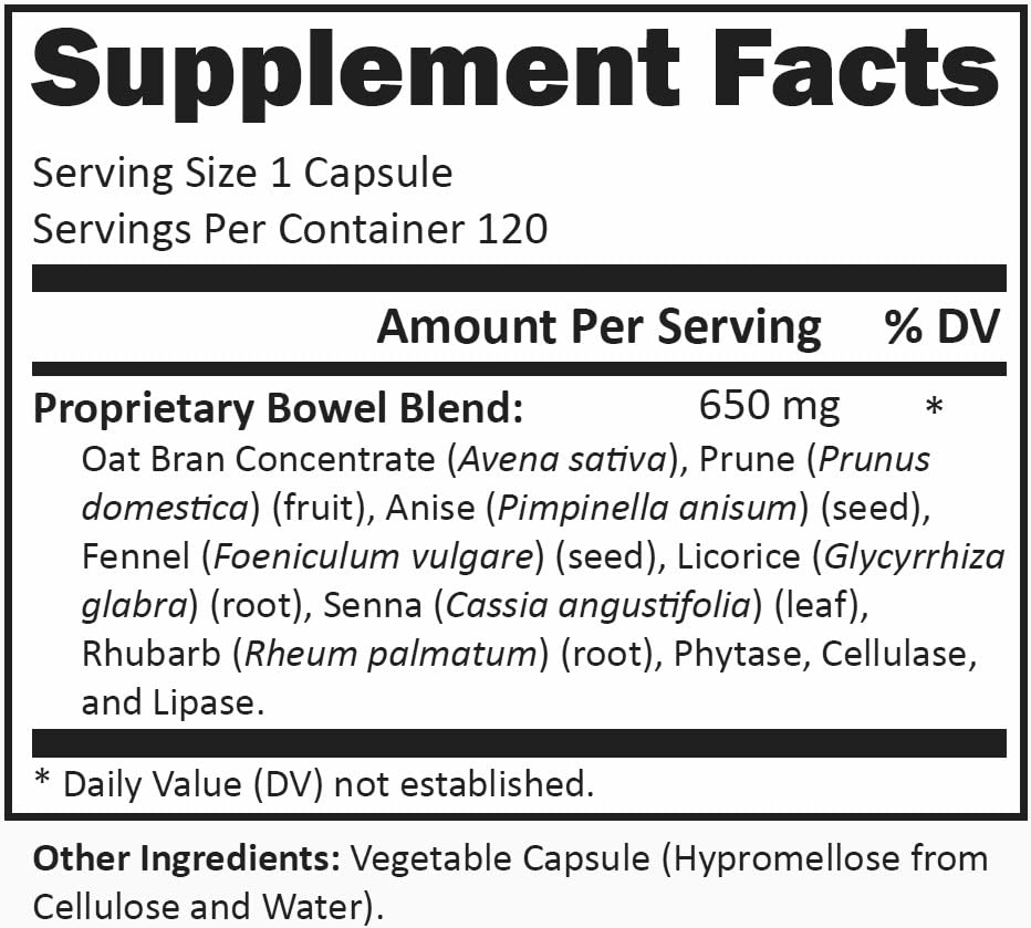 Bowel Toner, 120 caps.