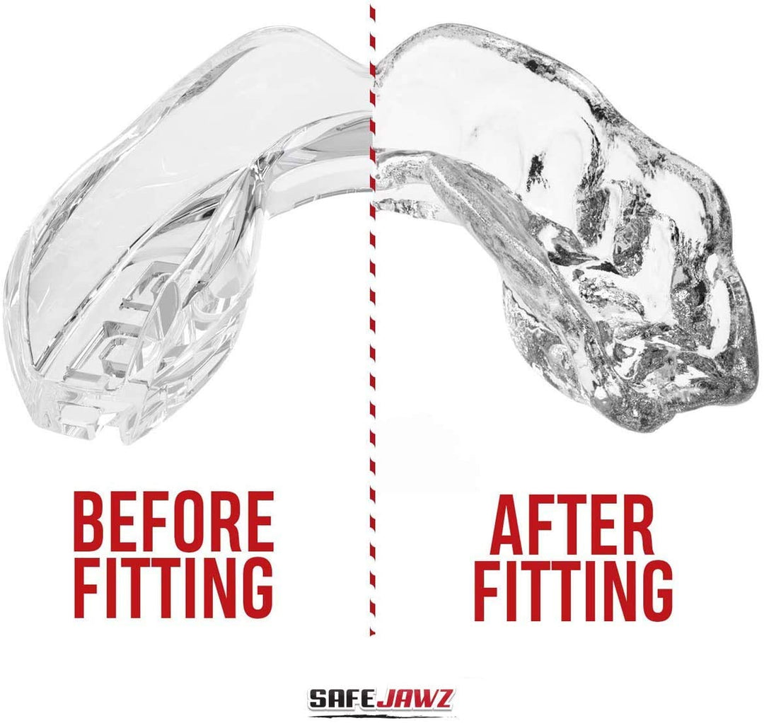 Sports Mouthguard Slim Fit, Adult and Junior Mouth Guard with Case for Boxing, Basketball, Lacrosse, Football, MMA, Martial Arts, Hockey and All Contact Sports (Adult 12+ Years, Clear)