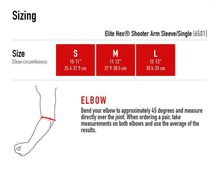 Elbow and Arm Compression Sleeve with HEX padding. For Basketball, Football, Baseball and more. Knit Airflow and UV Protection.