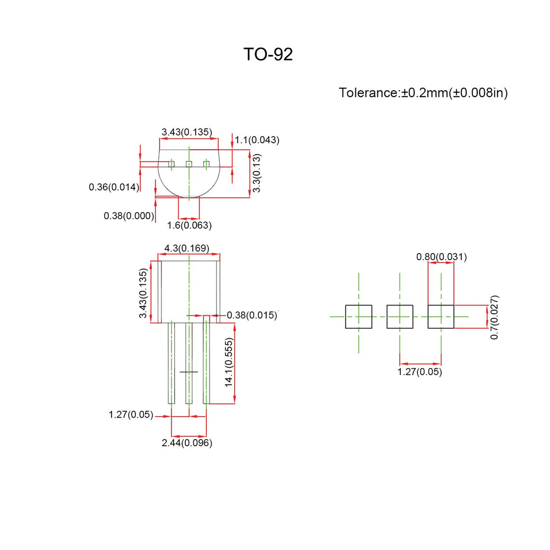 Chanzon 20 Values 400pcs TO92 Transistor Kit, NPN PNP Bipolar Power Transistors Assortment Kit (400pcs 20 Models Each 20 pcs)