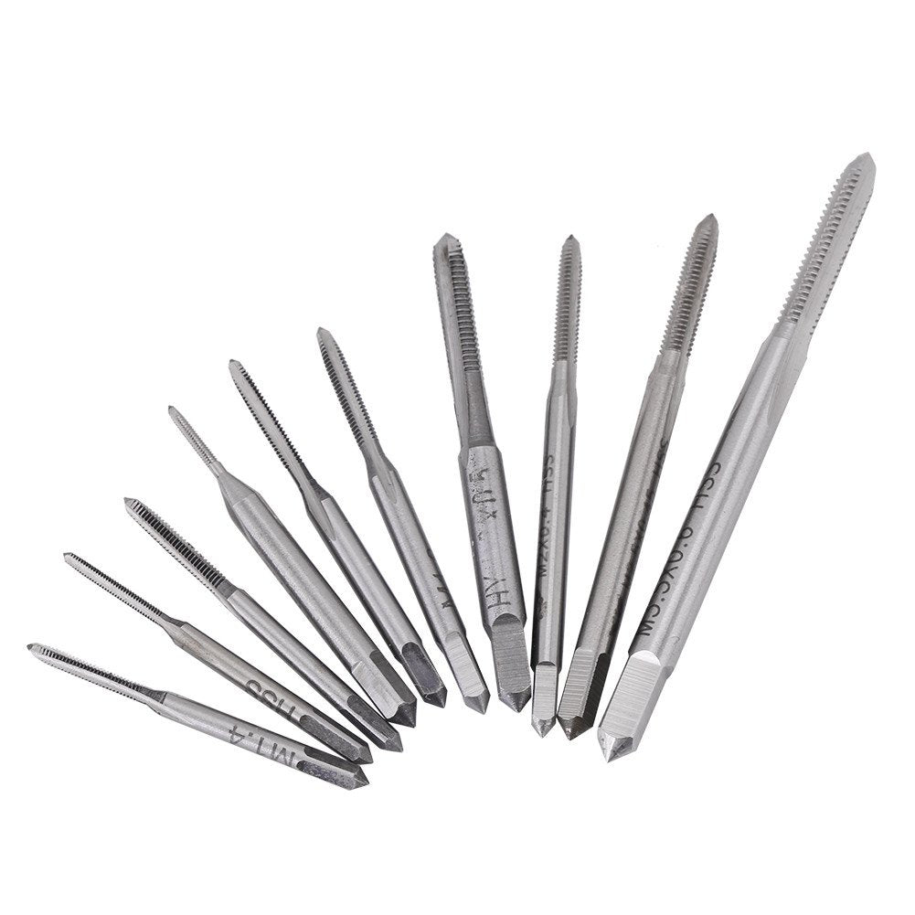 10Pcs Threading Taps, Standard Thread,Taps Screw Hand Tap,for Tapping Various Threads,M1, M1.2, M1.4, M1.6, M1.7, M1.8, M2, M2.5, M3, M3.5