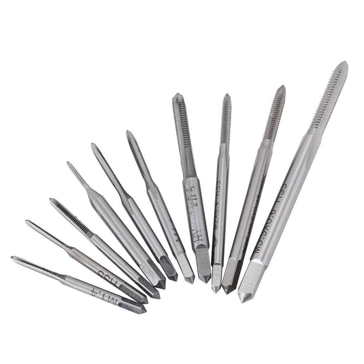 10Pcs Threading Taps, Standard Thread,Taps Screw Hand Tap,for Tapping Various Threads,M1, M1.2, M1.4, M1.6, M1.7, M1.8, M2, M2.5, M3, M3.5