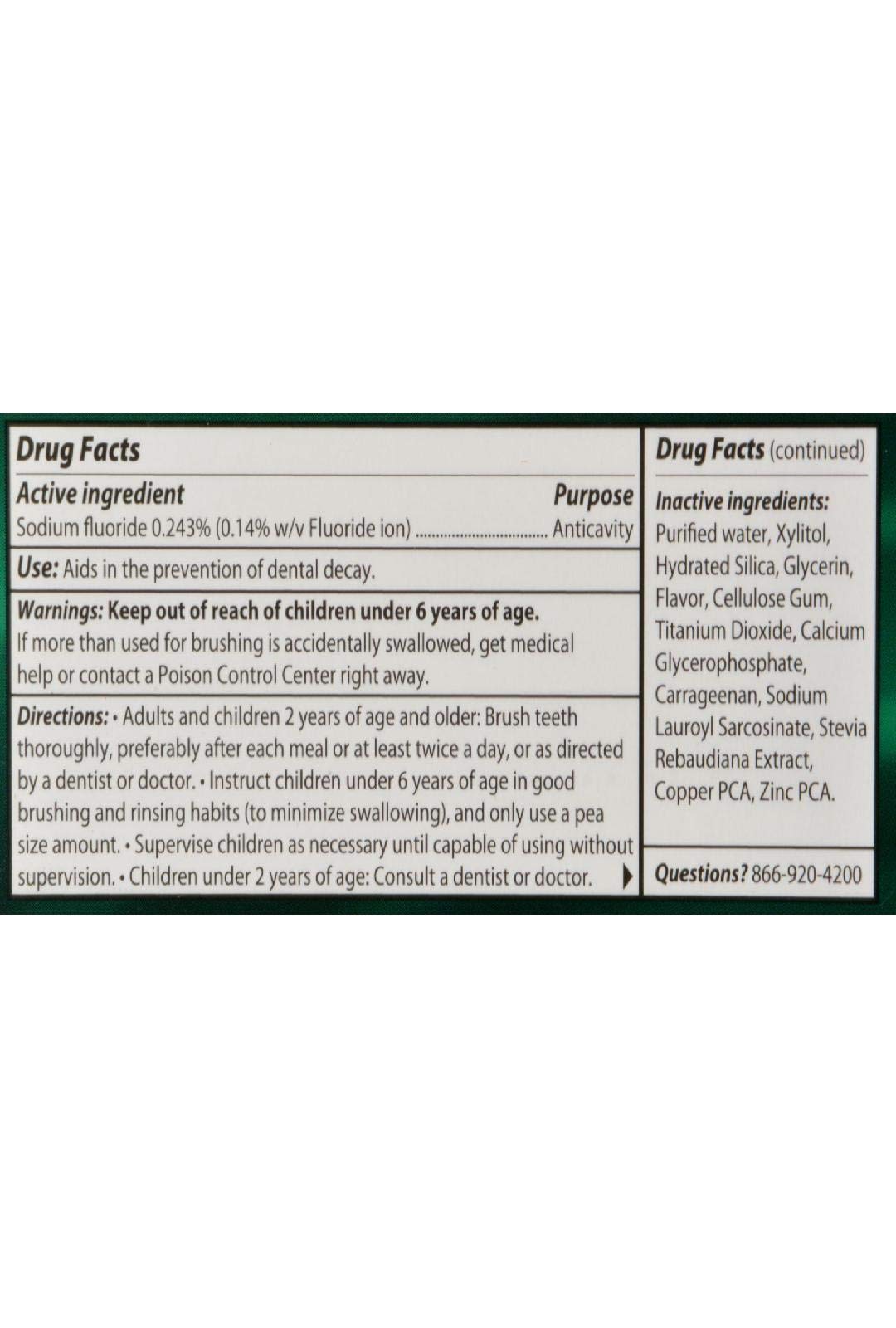 Dental Fluoride and Xylitol Toothpaste, 4.9 Ounce